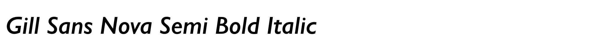 Gill Sans Nova Semi Bold Italic image